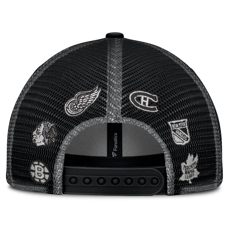 Casquette ajustable Fanatics Original 6 Rugged Trucker pour homme, grise