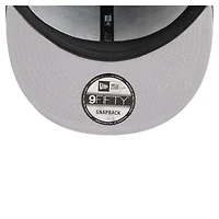 Casquette snapback New Era noire Original 9FIFTY pour homme avec 6 logos