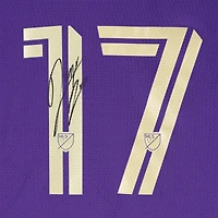 Maillot adidas violet dédicacé par Dagur Dan Þórhallsson Orlando City SC n° 17, utilisé lors du match de la saison 2024 de la MLS - Taille M