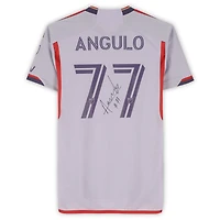 Maillot adidas violet clair dédicacé par Ivan Angulo Orlando City SC, numéro 77, utilisé lors du match de la saison 2024 de la MLS - Taille S