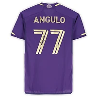 Maillot adidas violet dédicacé par Ivan Angulo Orlando City SC (n° 77) pour la saison 2024 de la MLS - Taille S