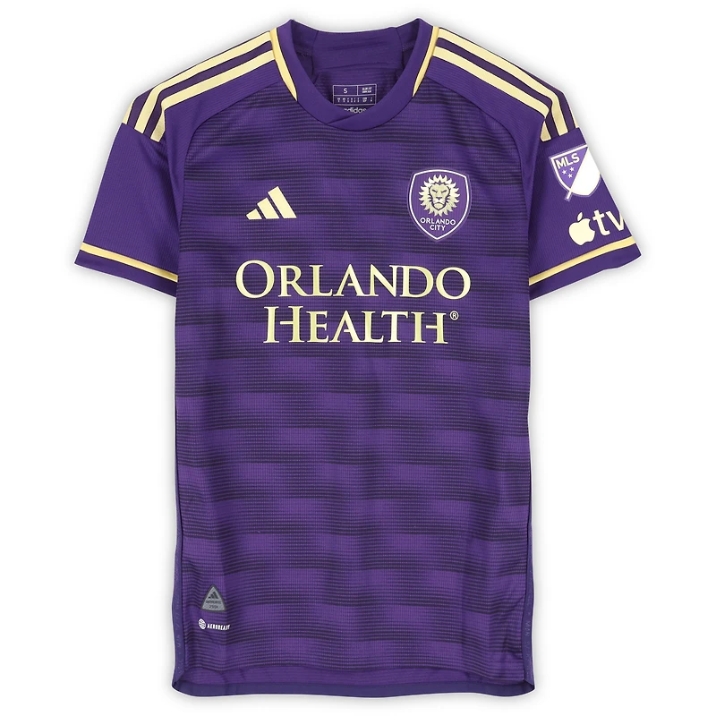 Maillot adidas violet dédicacé par Ivan Angulo Orlando City SC (n° 77) pour la saison 2024 de la MLS - Taille S