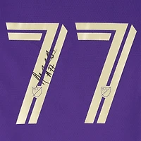 Maillot adidas violet dédicacé par Ivan Angulo Orlando City SC (n° 77) pour la saison 2024 de la MLS - Taille S