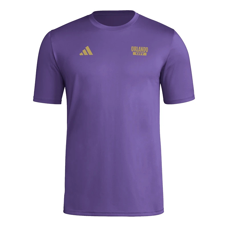 T-shirt cache-cœur violet adidas Orlando City SC Local pour homme