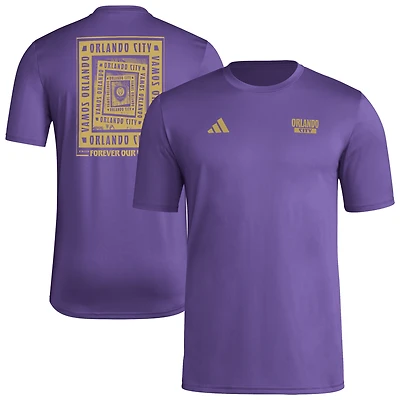 T-shirt cache-cœur violet adidas Orlando City SC Local pour homme