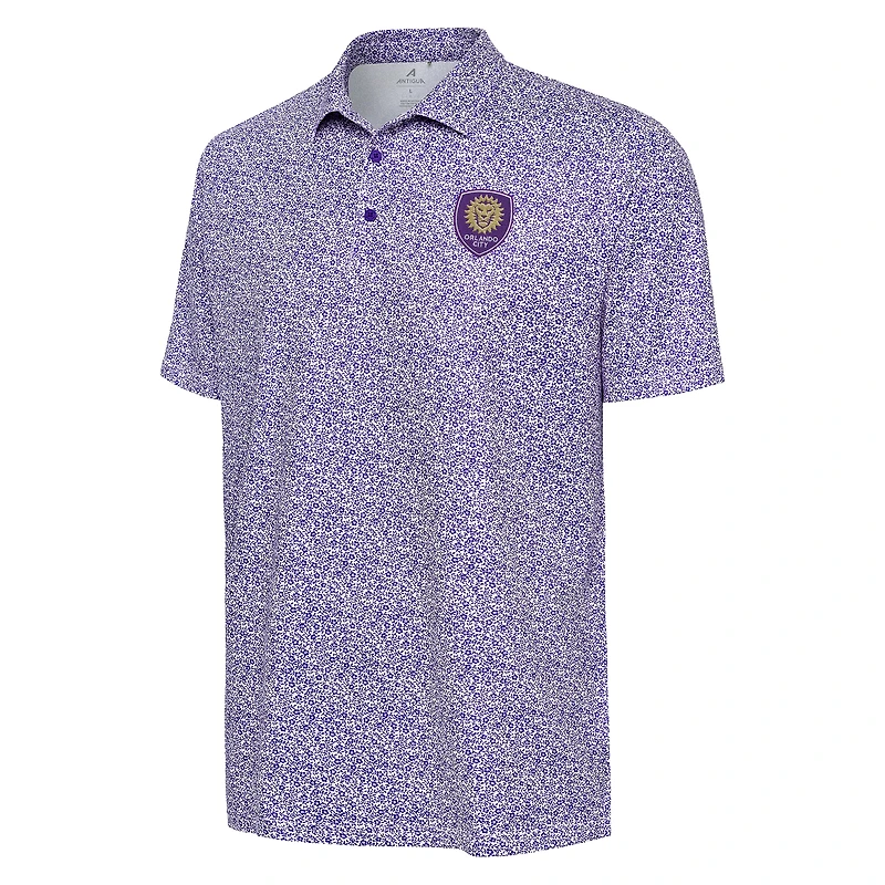 Men's Antigua  White Orlando City SC Field Ditsy Polo