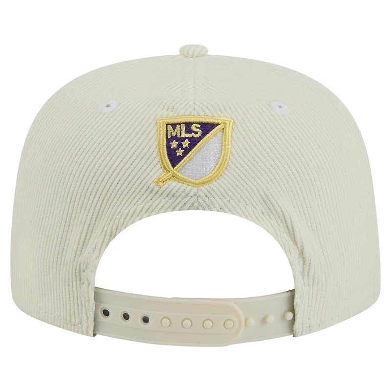 Casquette de golf Snapback Orlando City SC 2025 Kickoff de New Era pour homme, couleur crème
