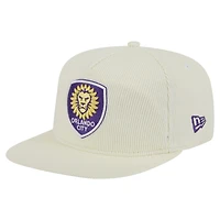 Casquette de golf Snapback Orlando City SC 2025 Kickoff de New Era pour homme, couleur crème