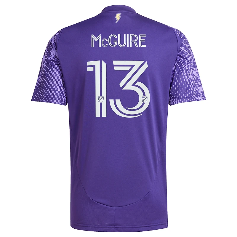 Maillot de joueur réplique Perfect Storm 2025 violet adidas Duncan McGuire Orlando City SC pour homme