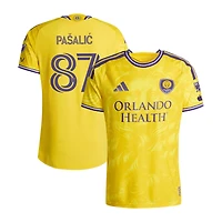 Men's adidas Marco Pašalić Yellow Orlando City SC 2026 Sunken Treasure Kit On-Field Authentic Patch Jersey