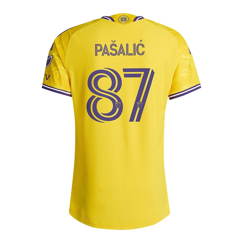 Men's adidas Marco Pašalić Yellow Orlando City SC 2026 Sunken Treasure Kit On-Field Authentic Patch Jersey