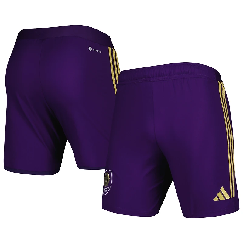 Short adidas violet Orlando City SC 2023 extérieur AEROREADY Authentic pour homme