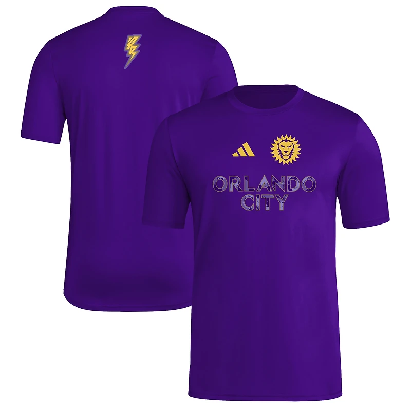 Men's adidas  Purple Orlando City SC 2025 Jersey Hook AEROREADY T-Shirt