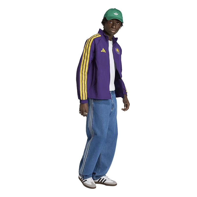Veste raglan zippée adidas Orlando City SC 2026 Anthem violette pour homme