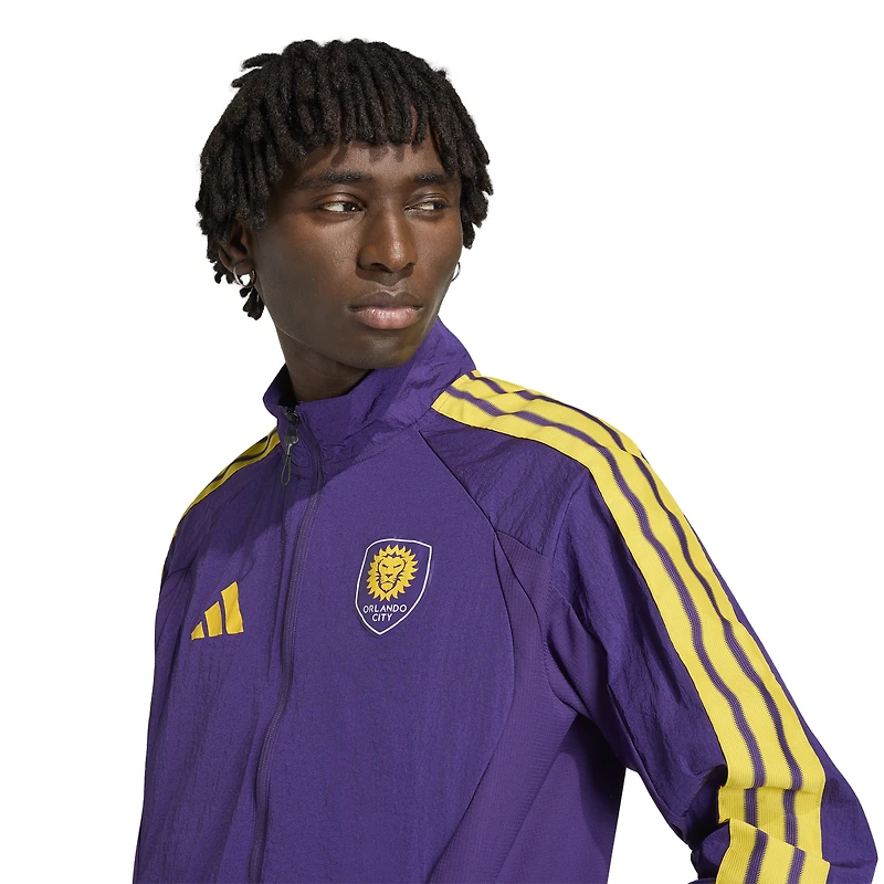 Men's adidas Purple Orlando City SC 2026 Anthem Raglan Full-Zip Jacket