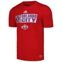T-shirt adidas rouge Orlando City SC 2024 Jersey Hook AEROREADY pour homme