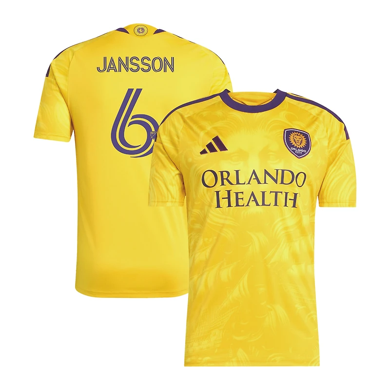Men's adidas Robin Jansson Gold Orlando City SC 2026 Sunken Treasure Kit Replica Jersey