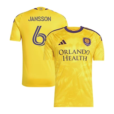 Men's adidas Robin Jansson Gold Orlando City SC 2026 Sunken Treasure Kit Replica Jersey