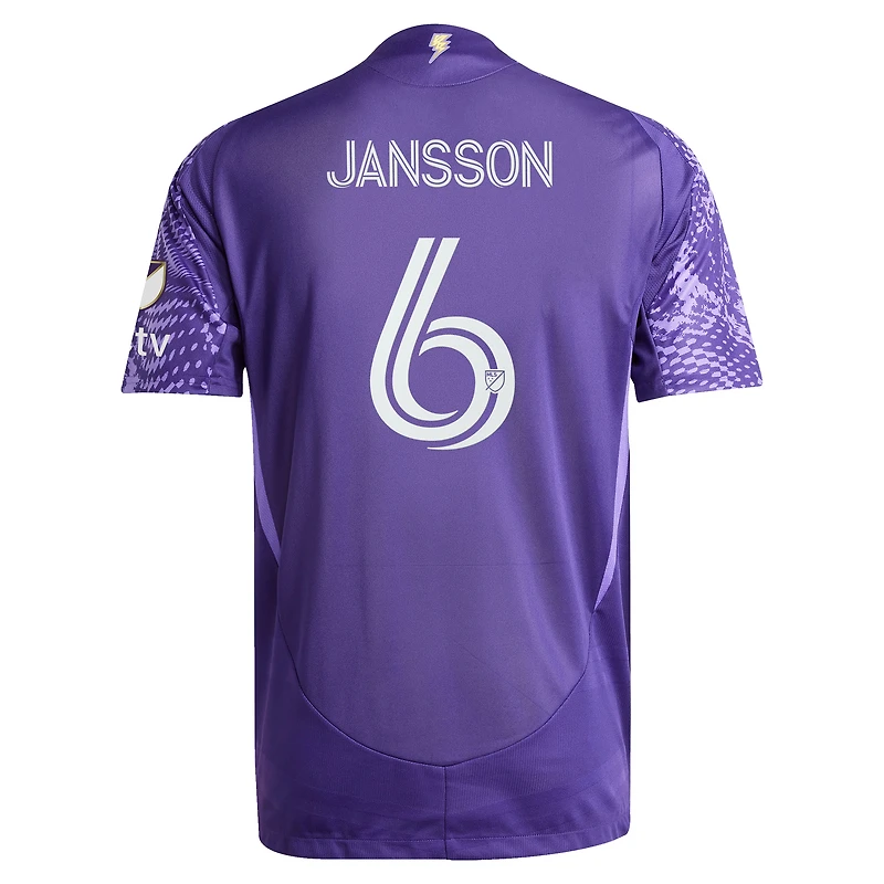 Men's adidas Robin Jansson Purple Orlando City SC 2025 Perfect Storm Authentic Player Jersey