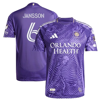 Maillot de joueur authentique adidas Robin Jansson violet Orlando City SC 2025 Perfect Storm pour homme