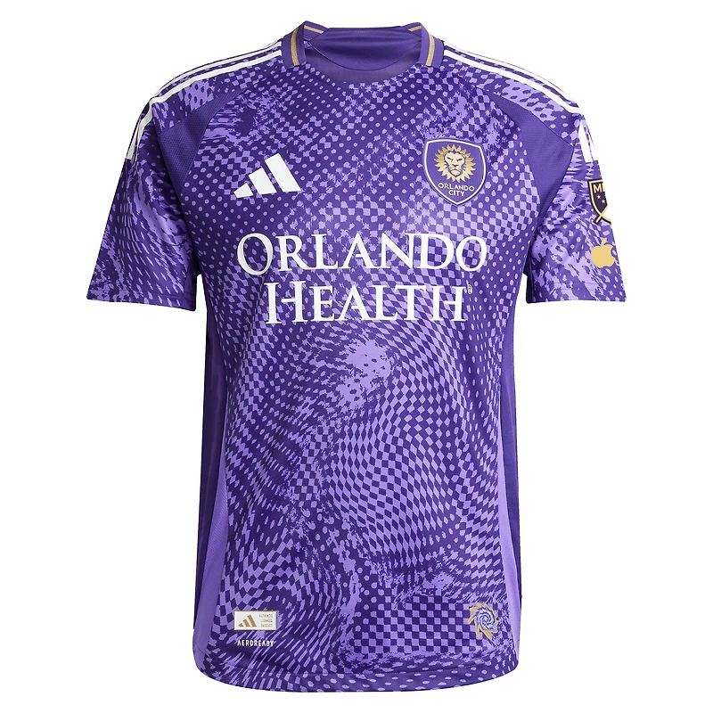 Men's adidas Robin Jansson Purple Orlando City SC 2025 Perfect Storm On-Field Authentic Jersey