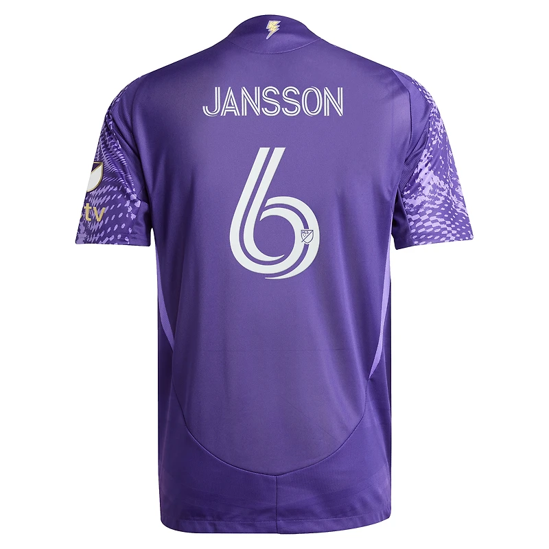 Men's adidas Robin Jansson Purple Orlando City SC 2025 Perfect Storm On-Field Authentic Jersey