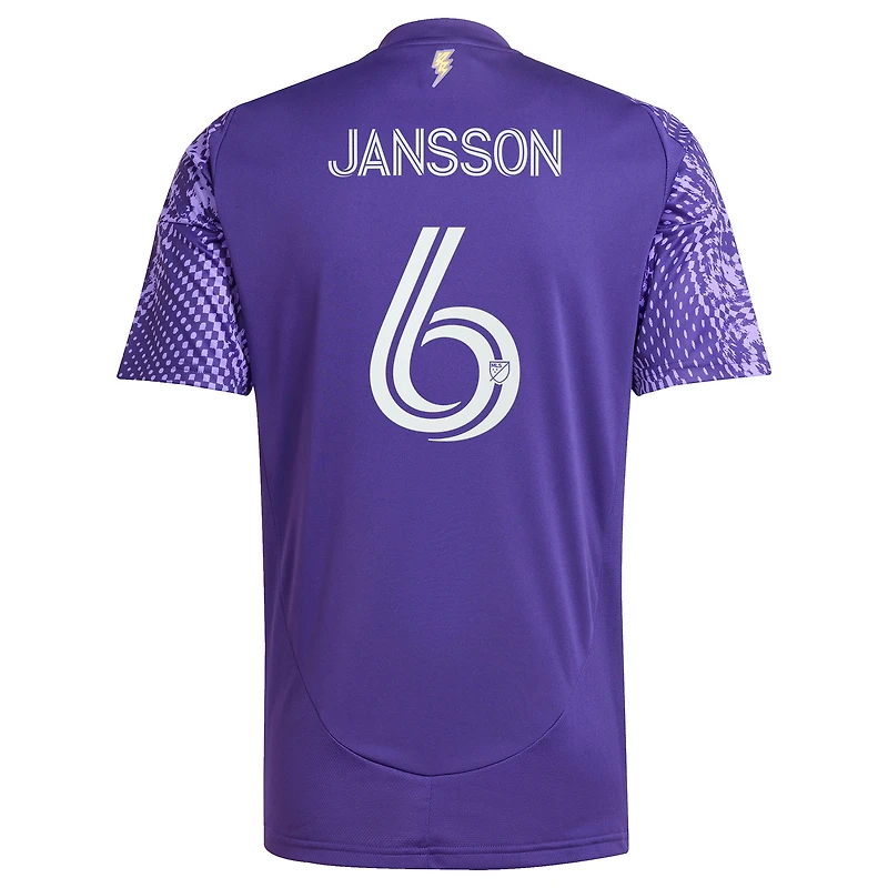 Men's adidas Robin Jansson Purple Orlando City SC 2025 Perfect Storm Replica Player Jersey