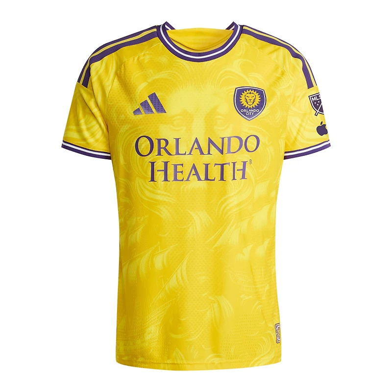 Men's adidas Robin Jansson Yellow Orlando City SC 2026 Sunken Treasure Kit On-Field Authentic Patch Jersey