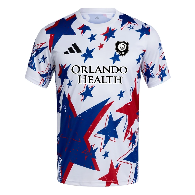 Men's adidas White Orlando City SC 2026 Americana Pre-Match Jersey