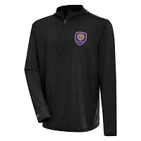 Sweat à capuche zippé quart de tour Antigua Heather Black Orlando City SC pour homme
