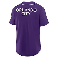 Maillot de baseball Fanatics violet Orlando City SC Injury Time pour homme