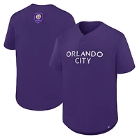 Men's Fanatics Purple Orlando City SC Maximum Intensity Button-Up Jersey