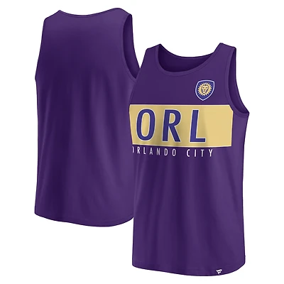 Débardeur violet Fanatics Orlando City SC Run Angle pour hommes