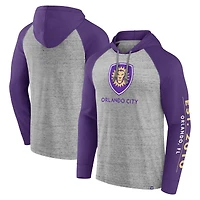 Sweat à capuche Fanatics Steel Orlando City SC Deflection Raglan pour hommes