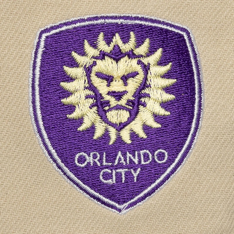 Casquette Snapback Pro Pinch Upside Down Orlando City SC pour homme, couleur crème/violet, Mitchell & Ness