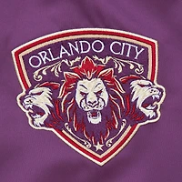 Veste violette à bouton-pression légère en satin Mitchell & Ness Orlando City SC 10e anniversaire pour hommes