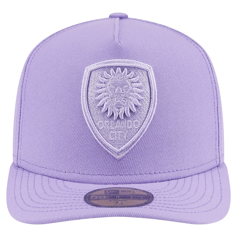Casquette ajustée A-Frame 59FIFTY violette Orlando City SC pour homme New Era