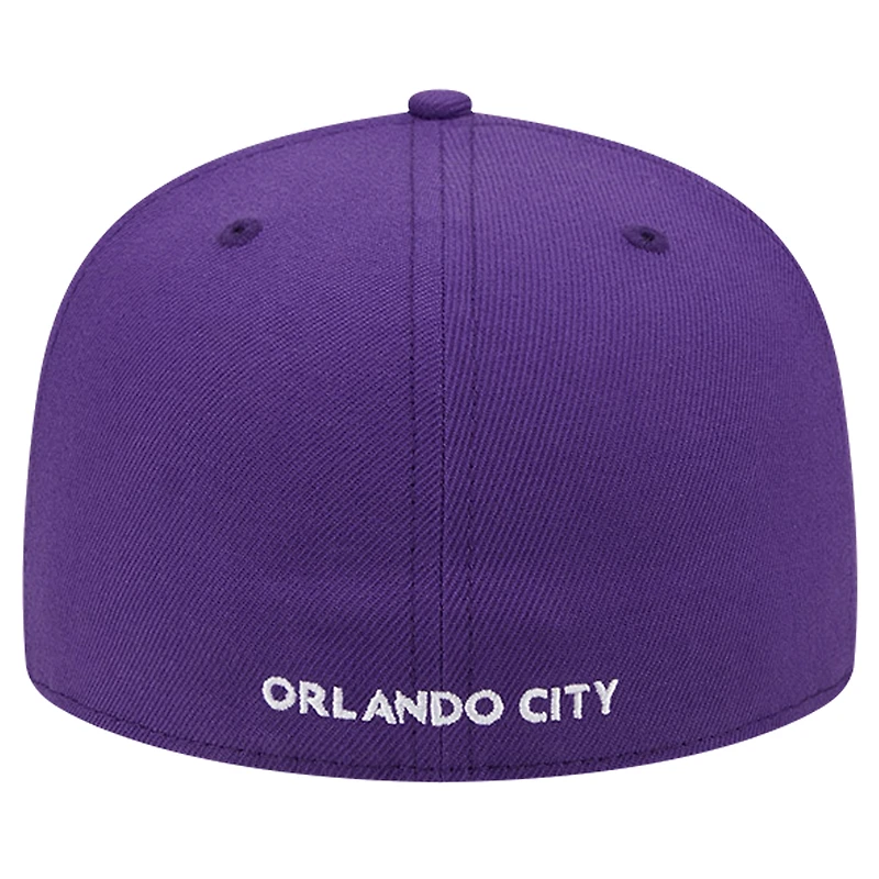 Men's New Era White/Purple Orlando City SC 2024 Kick Off Collection 59FIFTY Fitted Hat