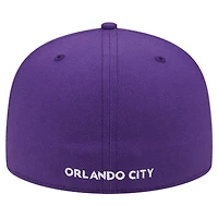 Men's New Era White/Purple Orlando City SC 2024 Kick Off Collection 59FIFTY Fitted Hat