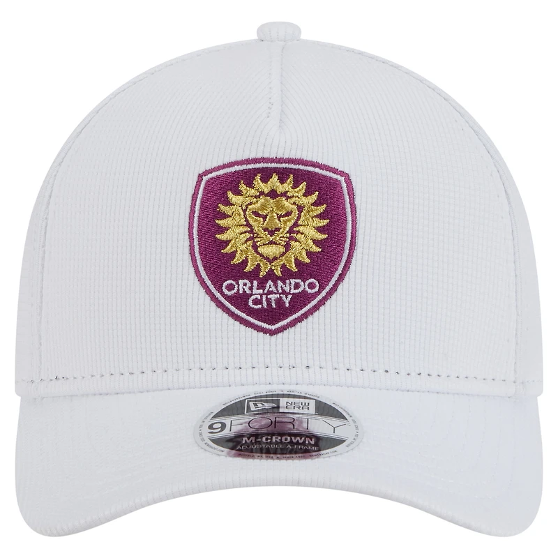 Men's New Era White Orlando City SC 2025 Jersey Hook 9FORTY M-Crown Adjustable Hat
