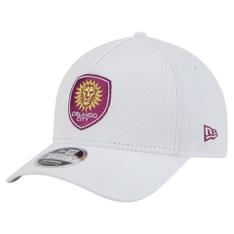 Men's New Era White Orlando City SC 2025 Jersey Hook 9FORTY M-Crown Adjustable Hat