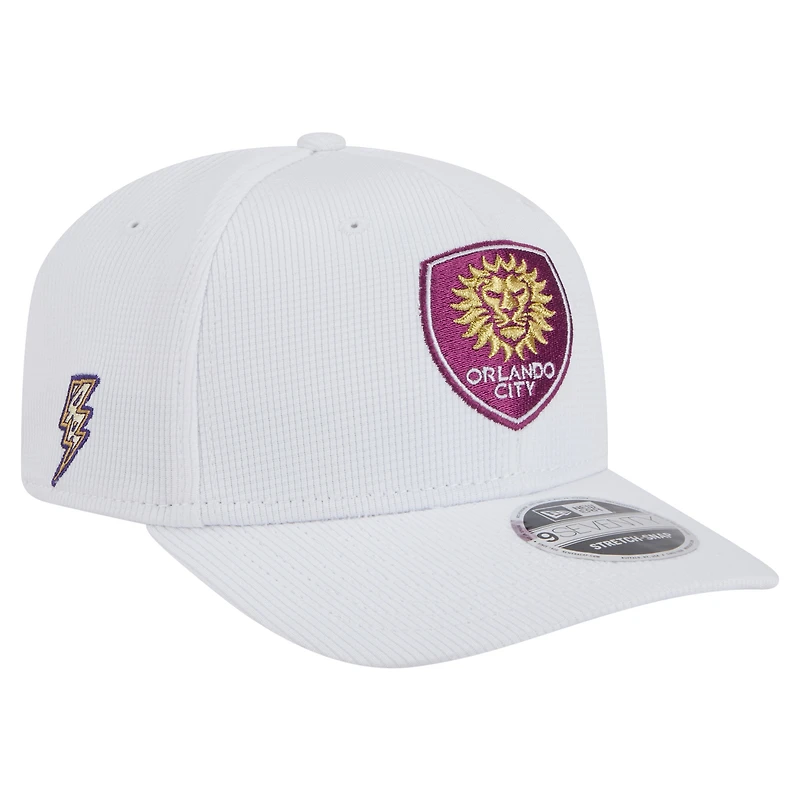 Men's New Era  White Orlando City SC 2025 Jersey Hook 9SEVENTY Stretch-Snap Hat