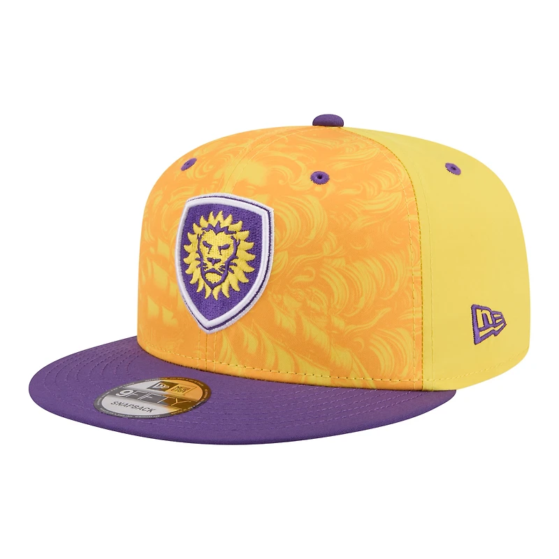Men's New Era Yellow Orlando City SC 2026 Jersey Hook 9FIFTY Snapback Hat