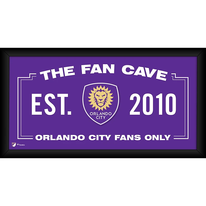 Orlando City SC Encadré 10 "x 20" Fan Cave Collage