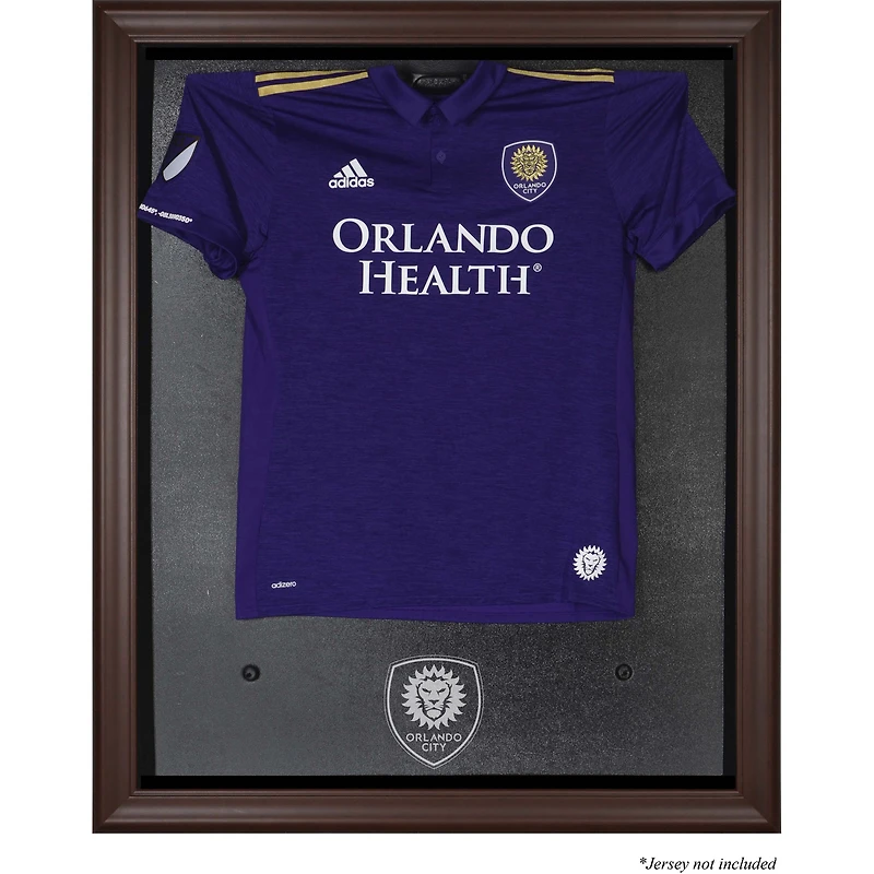 Vitrine de présentation pour maillot avec logo de l'équipe marron encadré Orlando City SC