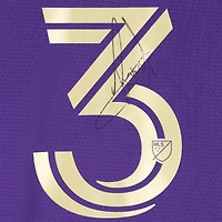 Maillot adidas violet dédicacé Rafael Santos Orlando City SC n° 3, saison 2024 de la MLS - Taille M