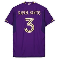 Maillot violet dédicacé #3 de Rafael Santos Orlando City SC lors de la saison 2023 de la MLS