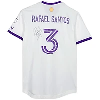 Maillot blanc dédicacé #3 de Rafael Santos Orlando City SC lors de la saison 2023 de la MLS