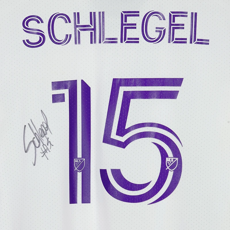 Maillot blanc n°15 autographié par Rodrigo Schlegel d'Orlando City SC lors de la saison 2023 de la MLS