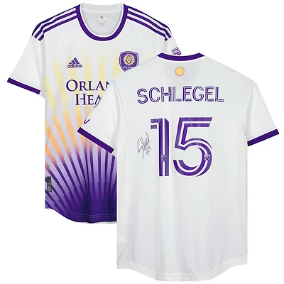 Maillot blanc n°15 autographié par Rodrigo Schlegel d'Orlando City SC lors de la saison 2023 de la MLS